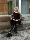 KADIN BÜYÜK BEDEN BELİ LASTİKLİ REGLAN KOL ESNEK EŞOFMAN TAKIMI