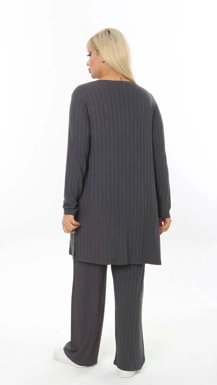 KADIN BÜYÜK BEDEN DİKİNE FİTİLLİ YIRTMAÇLI ESNEK KAŞKORSE TAKIM