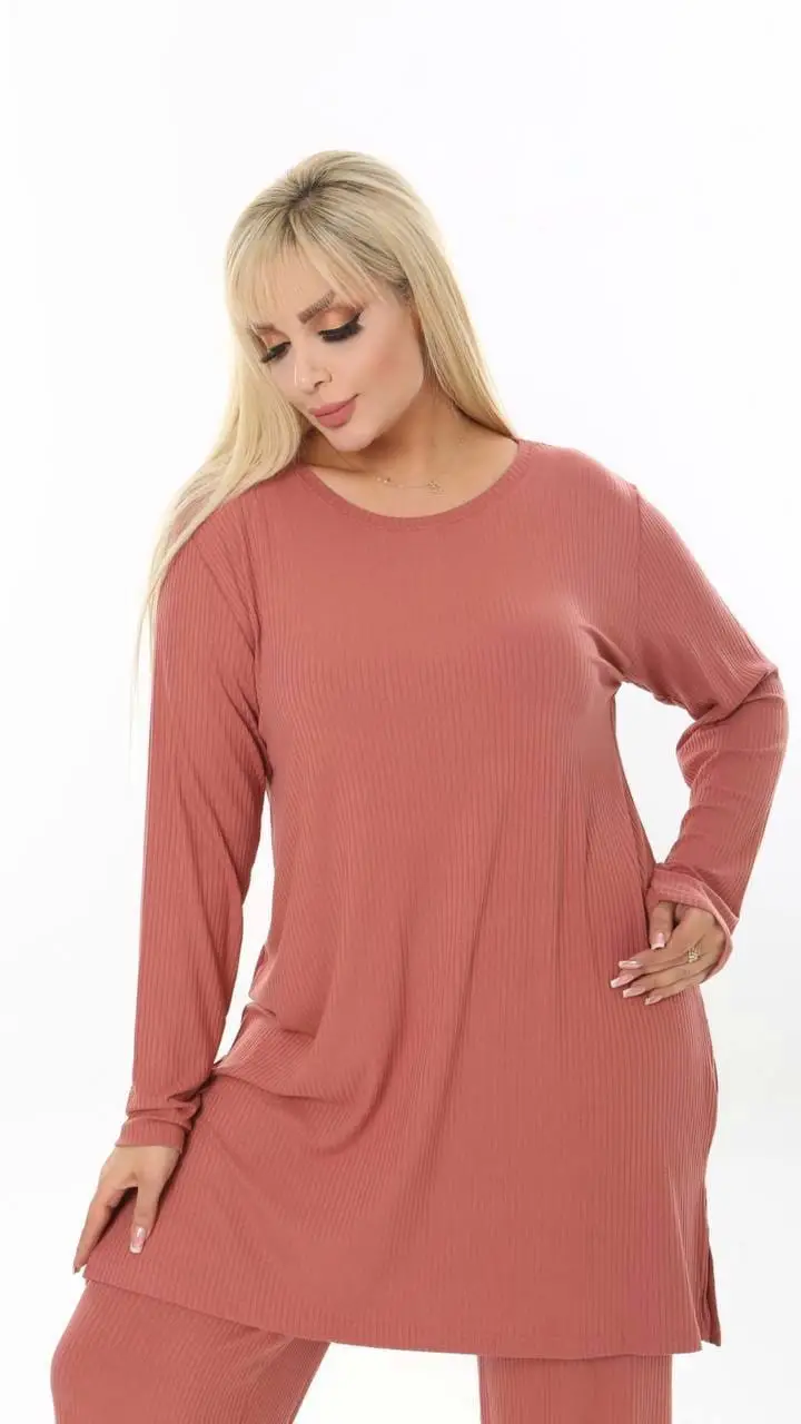 KADIN BÜYÜK BEDEN DİKİNE FİTİLLİ YIRTMAÇLI ESNEK KAŞKORSE TAKIM