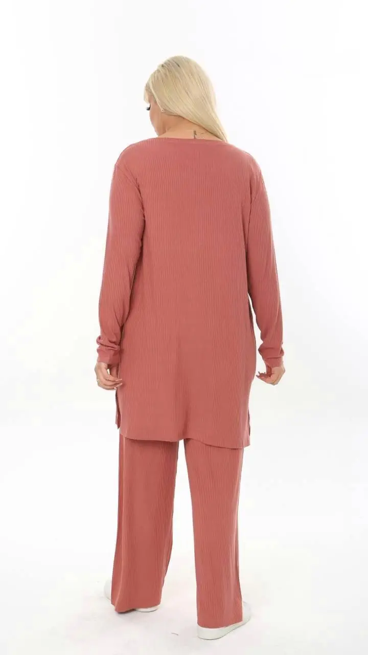 KADIN BÜYÜK BEDEN DİKİNE FİTİLLİ YIRTMAÇLI ESNEK KAŞKORSE TAKIM