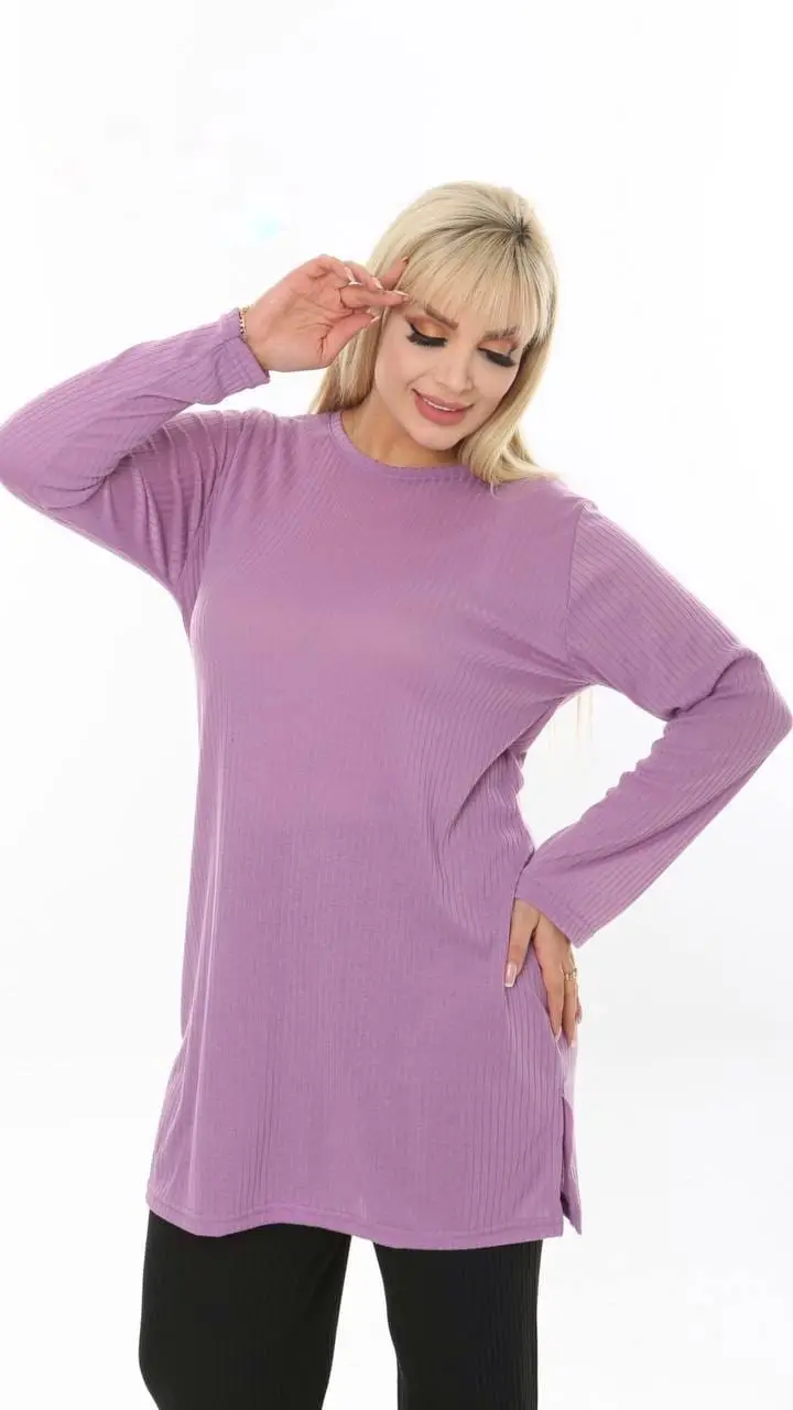 KADIN BÜYÜK BEDEN YIRTMAÇLI KAŞKORSE TUNİK