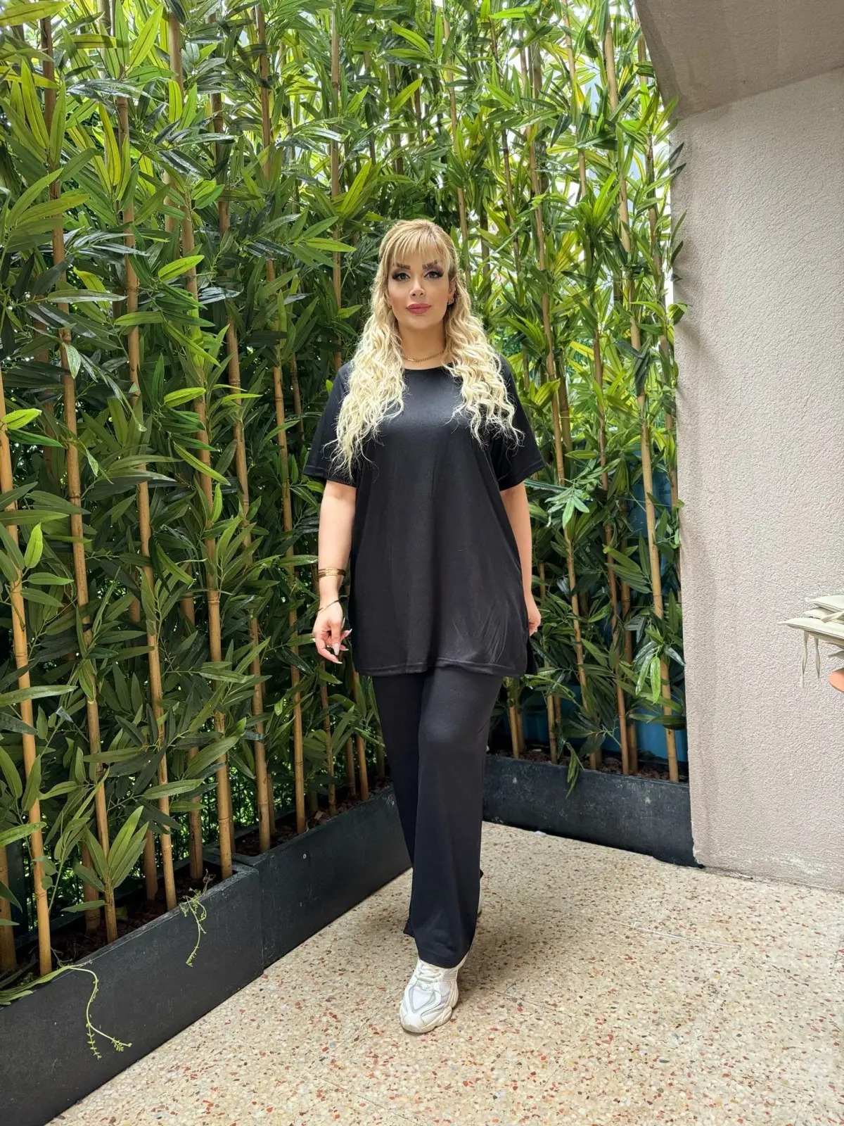 KADIN BÜYÜK BEDEN YANI YIRTMAÇLI ESNEK BURGU TAKIM