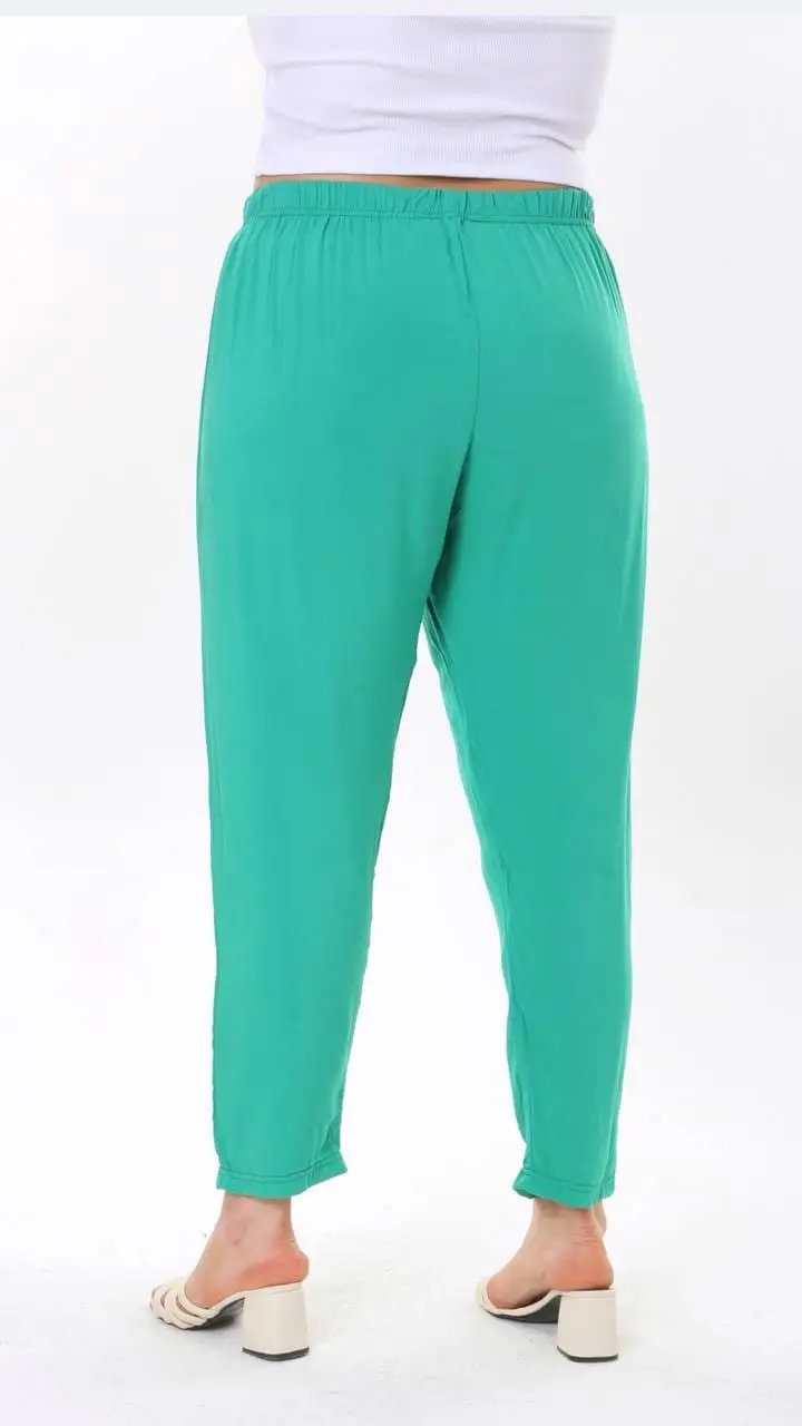 KADIN BÜYÜK BEDEN SALAŞ KESİM DOKUMA PANTOLON