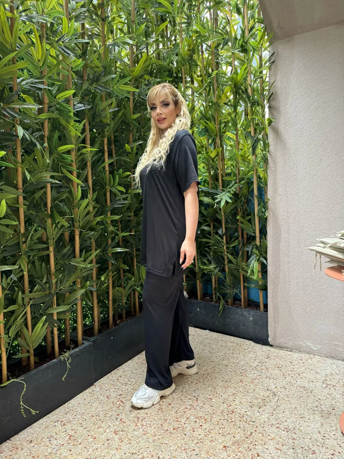 KADIN BÜYÜK BEDEN YANI YIRTMAÇLI ESNEK BURGU TAKIM