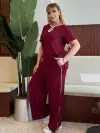 KADIN BÜYÜK BEDEN CEPLİ BİYELİ DAMLA DETAY LİKRALI VİSKON TAKIM