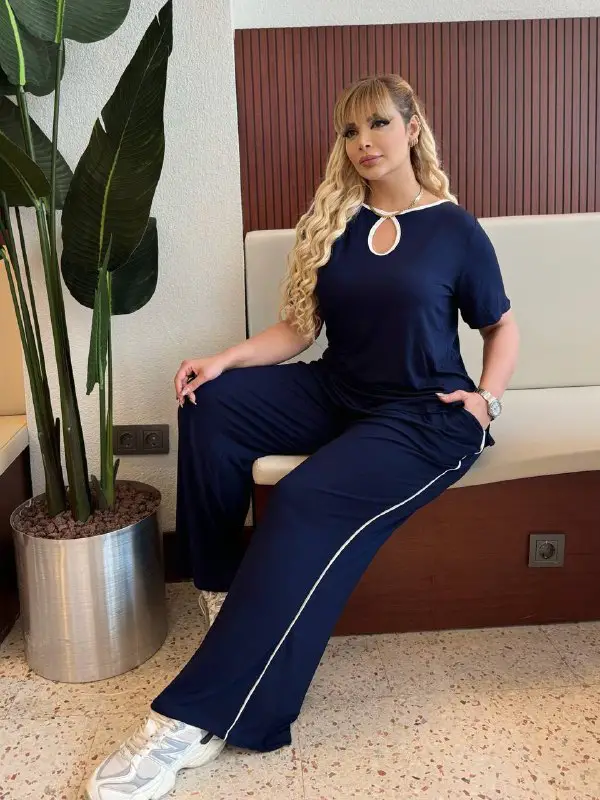 KADIN BÜYÜK BEDEN CEPLİ BİYELİ DAMLA DETAY LİKRALI VİSKON TAKIM