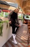 KADIN BÜYÜK BEDEN REGLAN KOL PAÇA LASTİKLİ LİKRALI VİSKON TAKIM