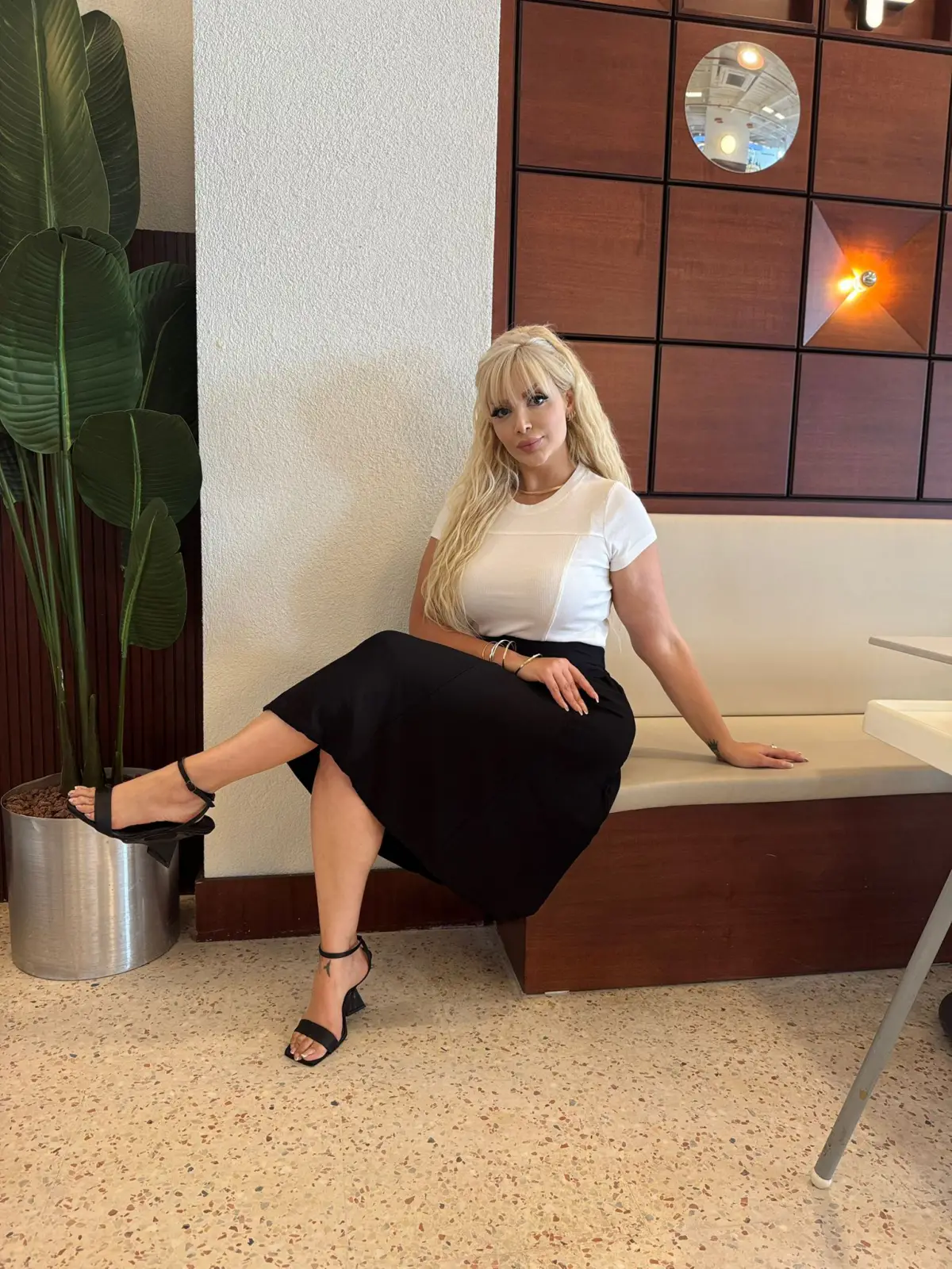 KADIN BÜYÜK BEDEN LİKRALI PARÇALI VİSKON ETEK