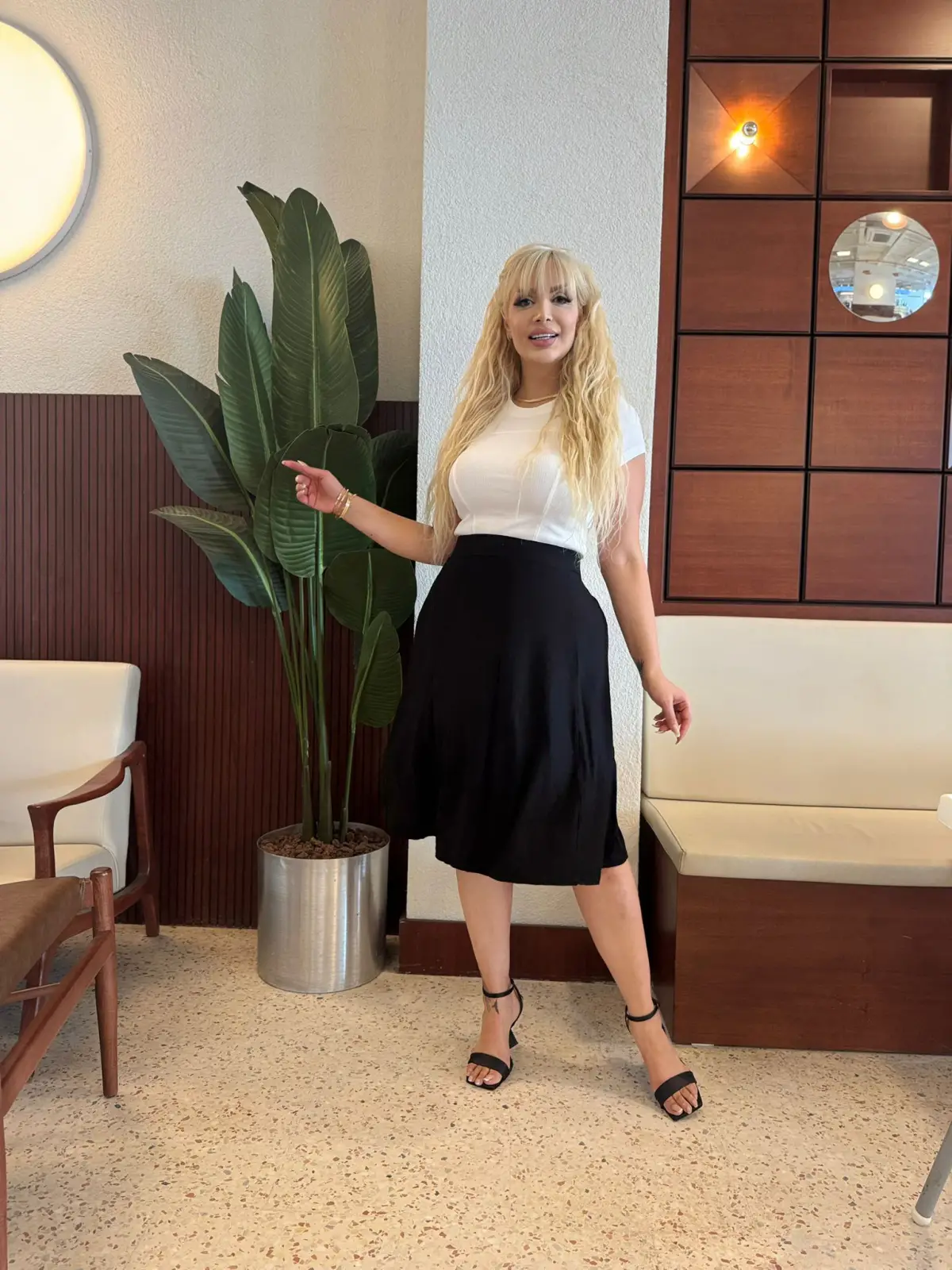 KADIN BÜYÜK BEDEN LİKRALI PARÇALI VİSKON ETEK