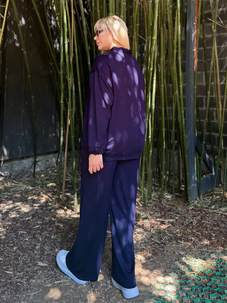 KADIN BÜYÜK BEDEN HAKİM YAKA FERMUARLI LİKRALI KRİSTAL İKİ İPLİK TAKIM