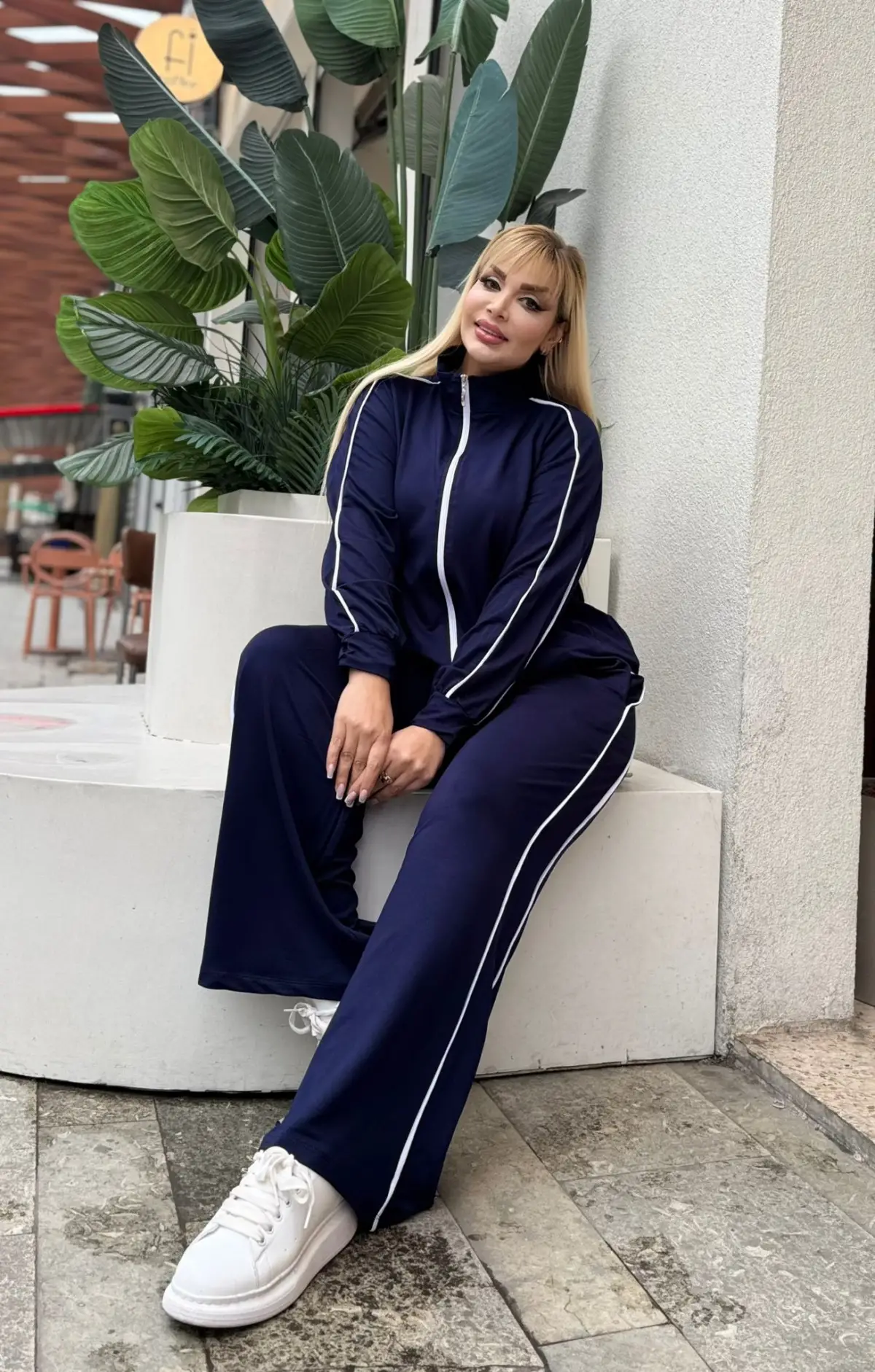 KADIN BÜYÜK BEDEN ÇİFT BİYE DETAY LİKRALI KRİSTAL İKİ İPLİK TAKIM