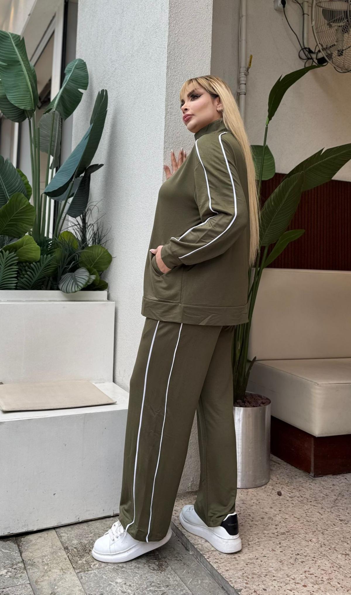 KADIN BÜYÜK BEDEN ÇİFT BİYE DETAY LİKRALI KRİSTAL İKİ İPLİK TAKIM