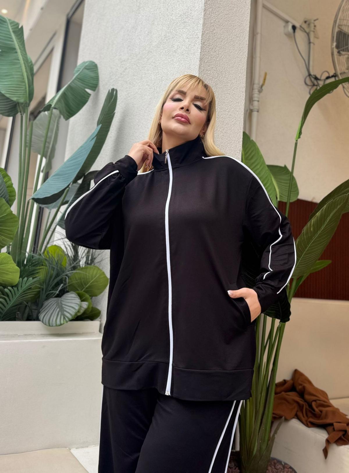 KADIN BÜYÜK BEDEN ÇİFT BİYE DETAY LİKRALI KRİSTAL İKİ İPLİK TAKIM