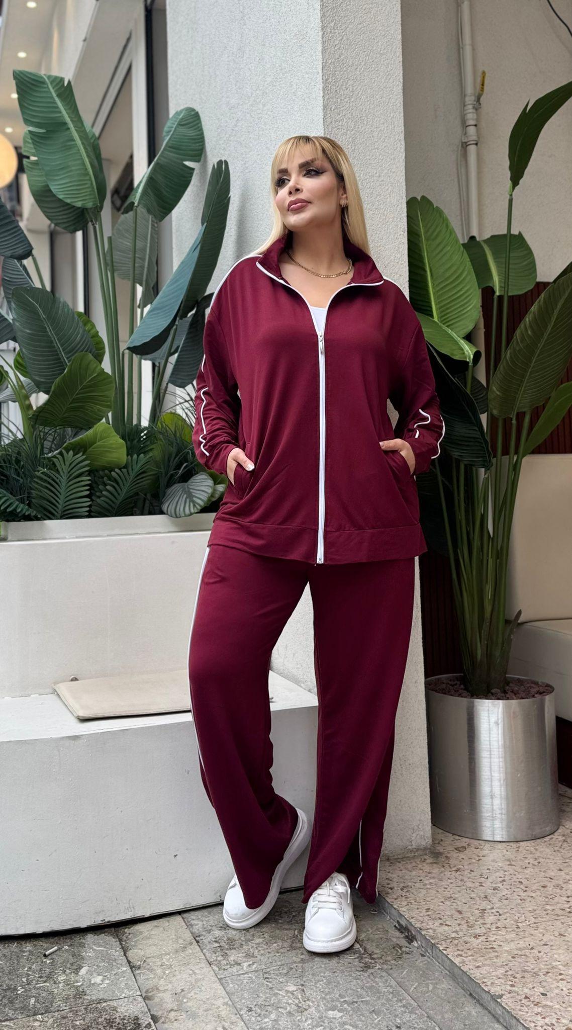 KADIN BÜYÜK BEDEN ÇİFT BİYE DETAY LİKRALI KRİSTAL İKİ İPLİK TAKIM