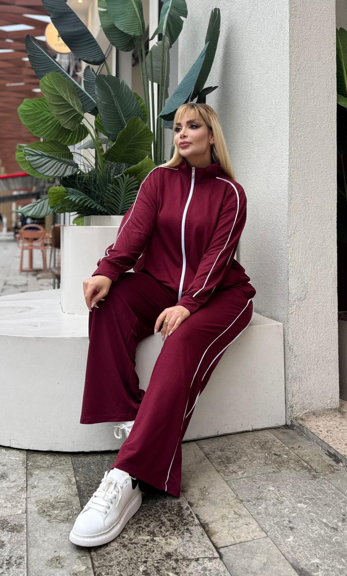 KADIN BÜYÜK BEDEN ÇİFT BİYE DETAY LİKRALI KRİSTAL İKİ İPLİK TAKIM