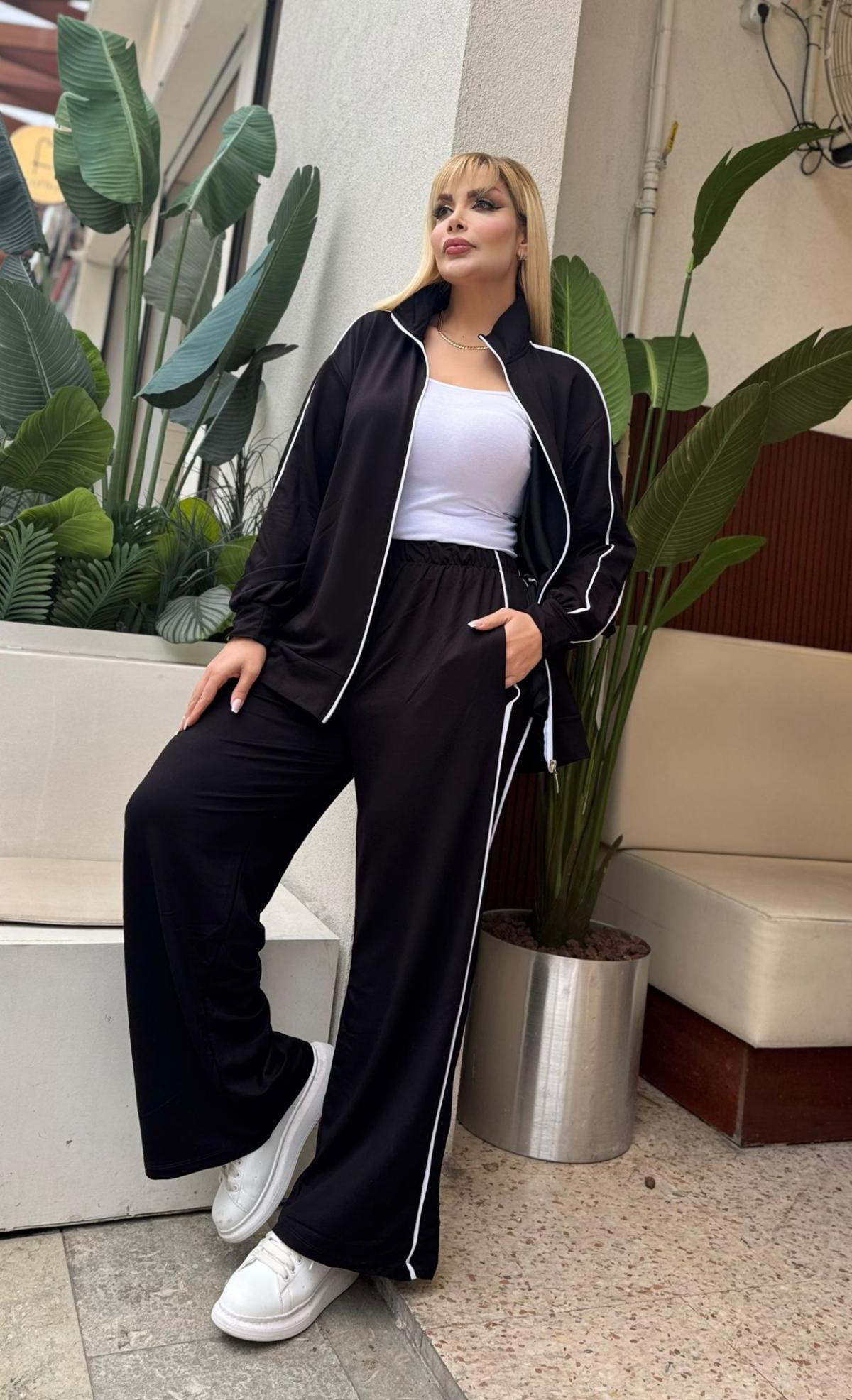 KADIN BÜYÜK BEDEN ÇİFT BİYE DETAY LİKRALI KRİSTAL İKİ İPLİK TAKIM