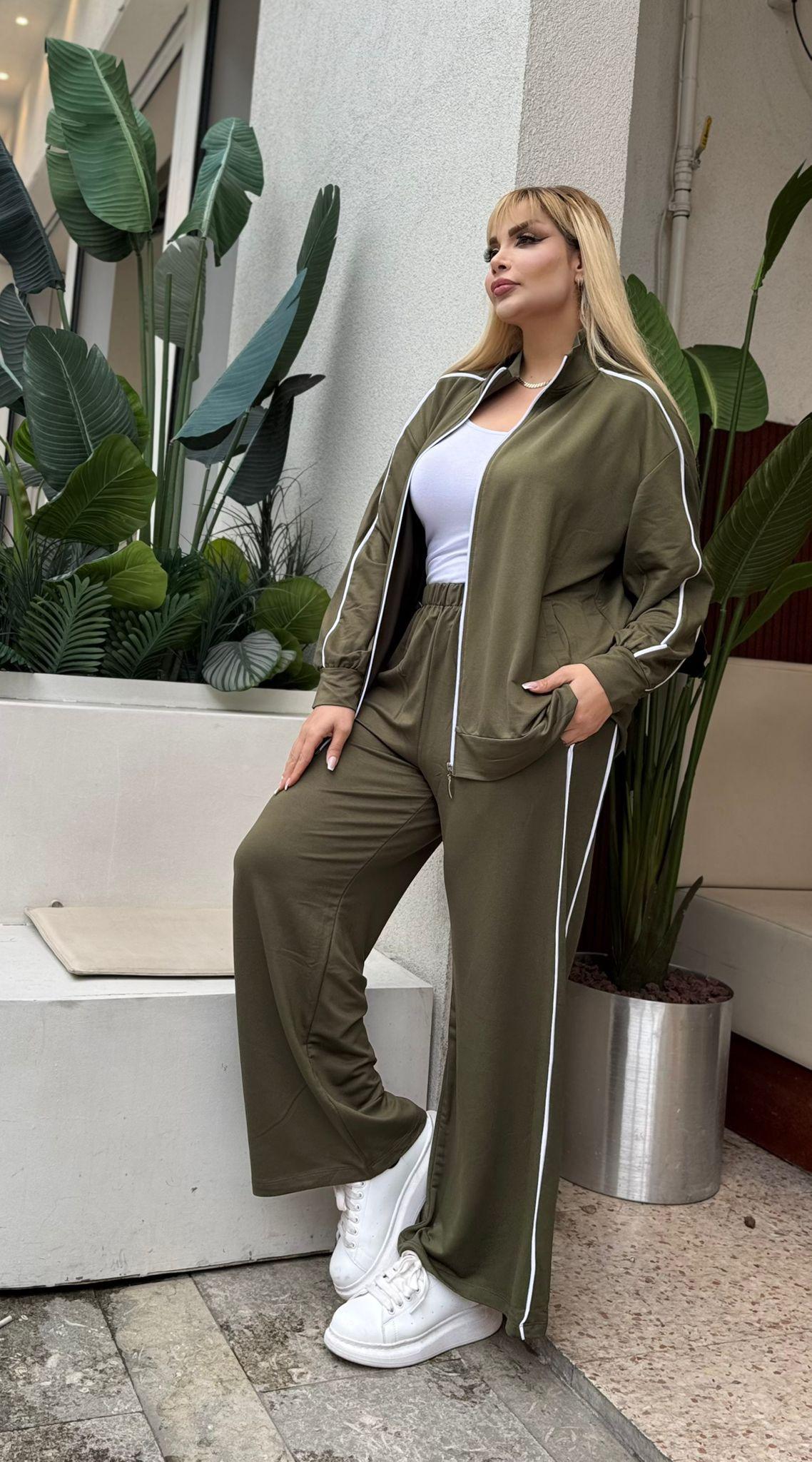 KADIN BÜYÜK BEDEN ÇİFT BİYE DETAY LİKRALI KRİSTAL İKİ İPLİK TAKIM