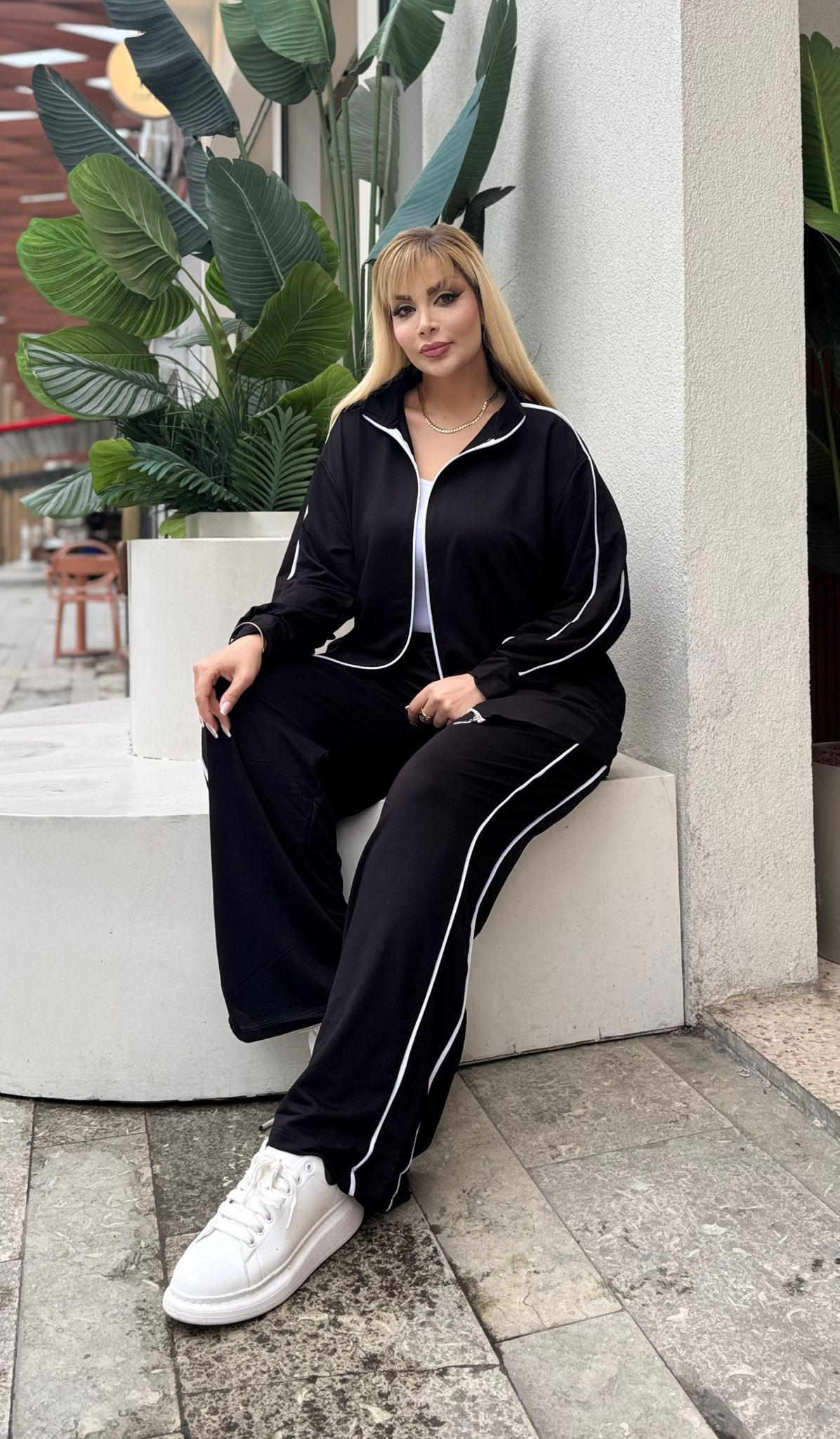 KADIN BÜYÜK BEDEN ÇİFT BİYE DETAY LİKRALI KRİSTAL İKİ İPLİK TAKIM