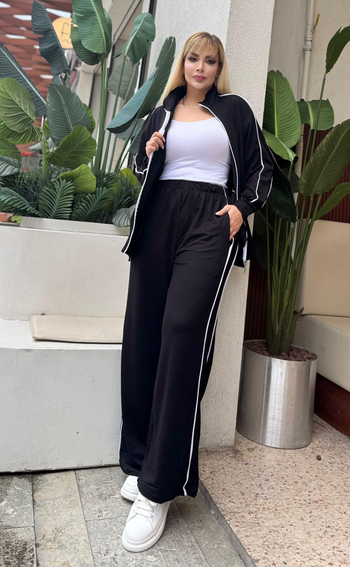 KADIN BÜYÜK BEDEN ÇİFT BİYE DETAY LİKRALI KRİSTAL İKİ İPLİK TAKIM