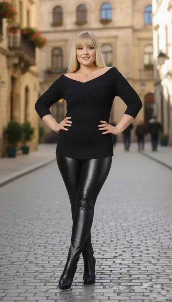  KADIN BÜYÜK BEDEN DEGAJE YAKA TRİKO BLUZ